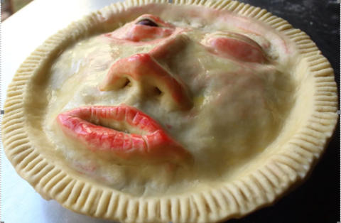 creepy face pie